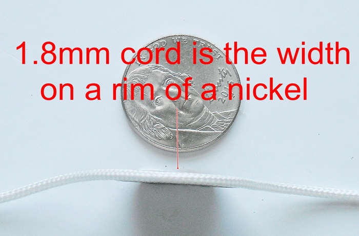 #1.8 mm  cord size (click here for more information)