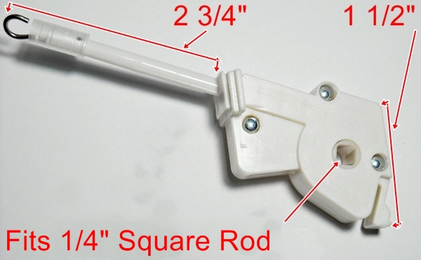 Part NM003D Wand Tilter For 3\" Slat, Fits Square Rod